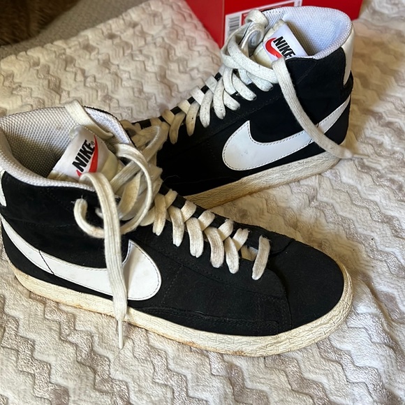 Nike Shoes - Nike Black suede blazers size 5.5 Y
